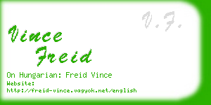 vince freid business card